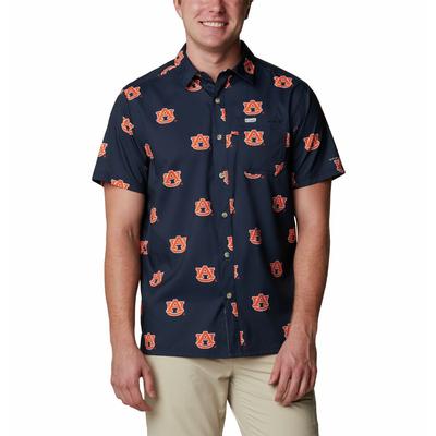 Auburn Columbia Men's Super Slack Tide Printed Shirt