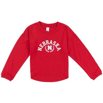 Nebraska Zoozatz YOUTH Drop Shoulder Long Sleeve Tee