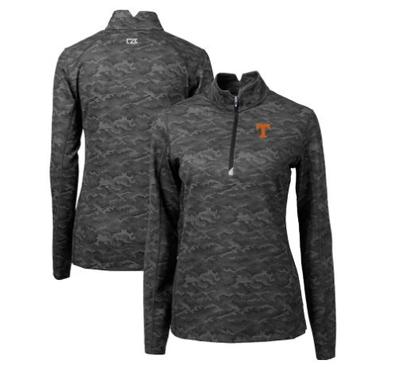 Tennessee Cutter & Buck Women's Traverse Camo 1/4 Zip Pullover