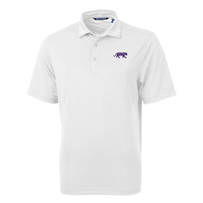 LSU Cutter & Buck Ecopique Solid Polo WHITE