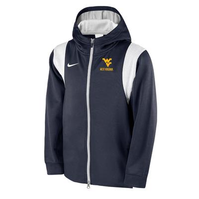 West Virginia Nike YOUTH Therma Full Zip Hoodie