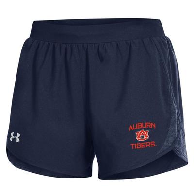 Auburn Under Armour Women's Fly By Run 2.0 Shorts