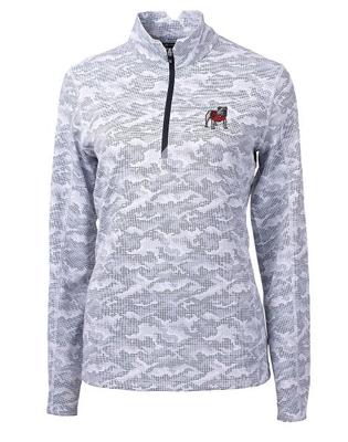 Georgia Cutter & Buck Women's Traverse Camo 1/4 Zip Pullover