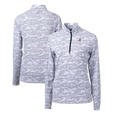 Alabama Cutter & Buck Women's Traverse Camo 1/4 Zip Pullover