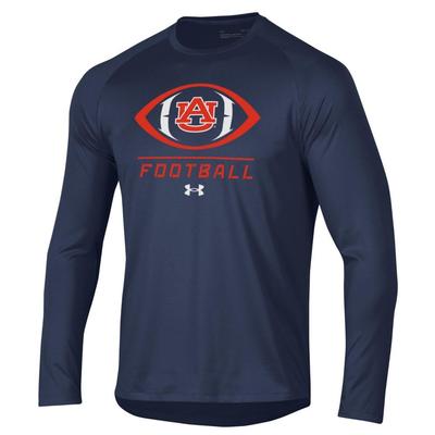 Auburn Under Armour Ball Over Straight Long Sleeve Tech Tee