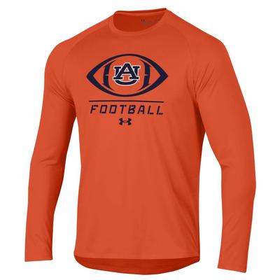 Auburn Under Armour Ball Over Straight Long Sleeve Tech Tee