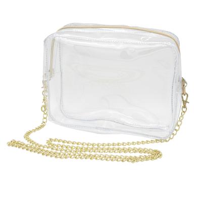 Capri Designs Camera Crossbody Clear Bag - Gold Chain