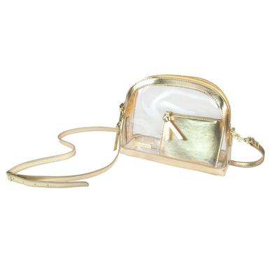 Capri Designs Half Moon Crossbody Clear Bag