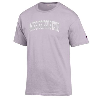 Mississippi State Champion Women's White Arch Tee URBAN_LILAC