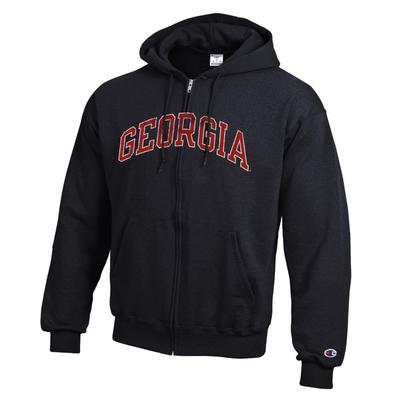 Georgia Champion Arch Full Zip Screen Printed Hoodie