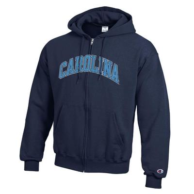 UNC Champion Arch Full Zip Screen Printed Hoodie