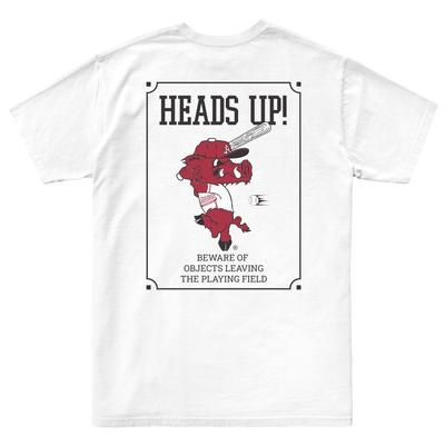 Arkansas Hitting Ribby Heads Up Vintage Tee