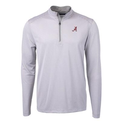 Alabama Cutter & Buck Eco Pique Micro Stripe 1/2 Zip