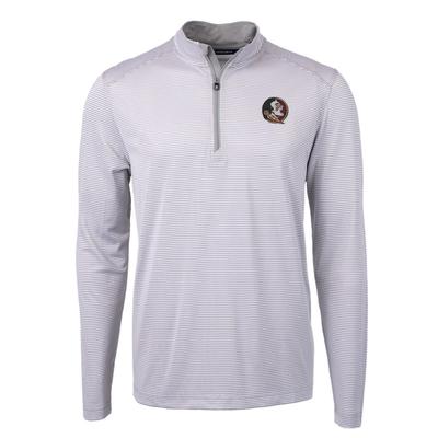 Florida State Cutter & Buck Eco Pique Micro Stripe 1/2 Zip