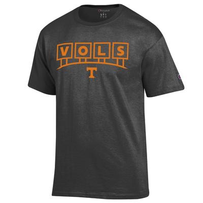 Tennessee Champion VOLS Stadium Letters Tee GRANITE_HTHR