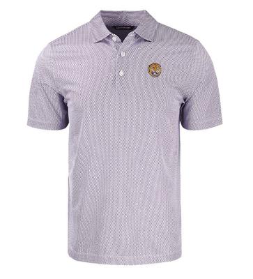 LSU Cutter & Buck Vault Pike Symmetry Print Polo