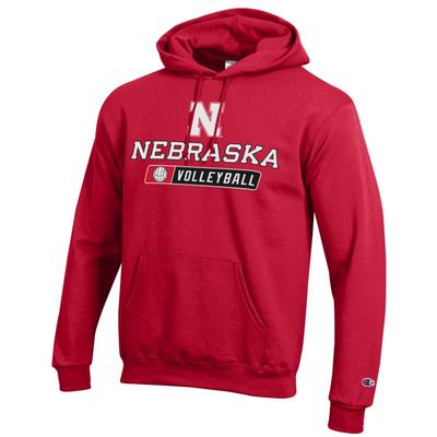 Nebraska Champion Basic Volleyball Hoodie