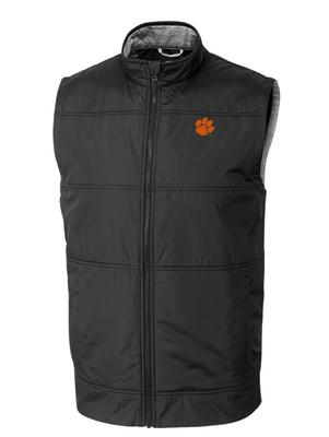 Clemson Cutter & Buck Men's Stealth Quilted Vest