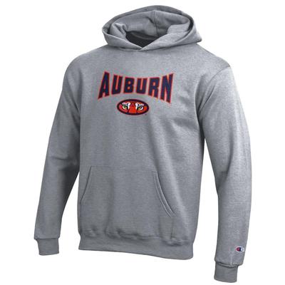 Auburn Champion YOUTH Wordmark Over Logo Hoodie