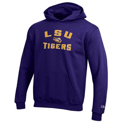 LSU Champion YOUTH Stacked Logo Hoodie