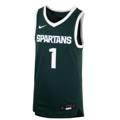 Michigan State Nike YOUTH Basketball Replica #1 Jersey