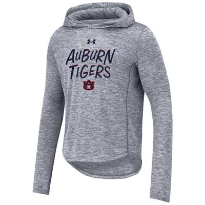 Auburn Under Armour YOUTH Girl Twist Tech Hooded Tee