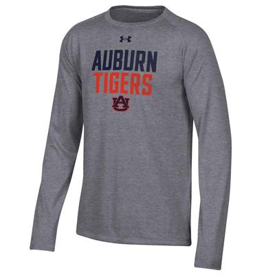 Auburn Under Armour YOUTH Long Sleeve Tech Tee