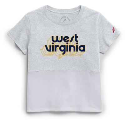 West Virginia League YOUTH Retro Shadow Outline Colorblock Tee