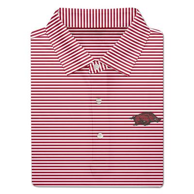 Arkansas Turtleson Edward Stripe Performance Polo