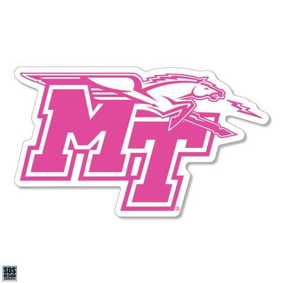 MTSU Decal Pink MT Mascot Logo 3