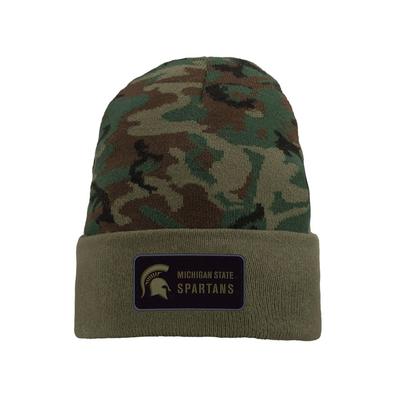 Michigan State Nike Military 2023 Cuffed Logo Beanie