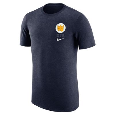 West Virginia Nike Triblend Retro Crew Tee