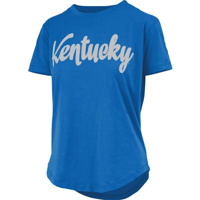 Kentucky Pressbox Script Sequins Round Bottom Tee