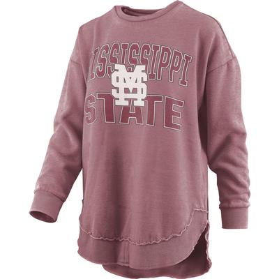 Mississippi State Pressbox Maxima Vintage Poncho Crew