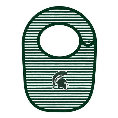 Michigan State Infant Striped Bib