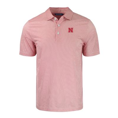 Nebraska Cutter & Buck Symmetry Print Polo