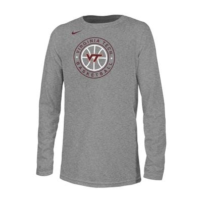 Virginia Tech Nike YOUTH Legend Basketball Medallion Long Sleeve Tee