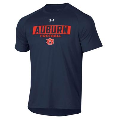 Auburn Under Armour Straight Over Football Tech Tee