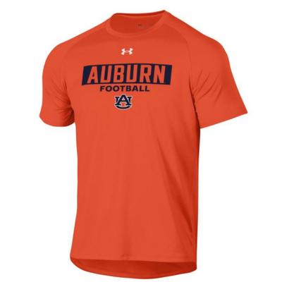 Auburn Under Armour Straight Over Football Tech Tee