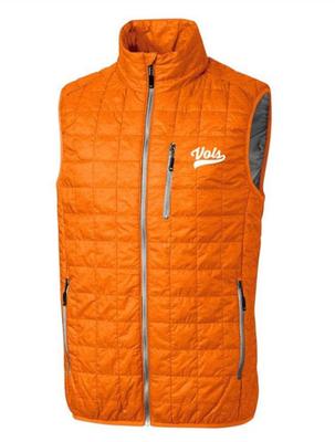 Tennessee Cutter & Buck Vol Script Rainier Eco Insulated Puffer Vest