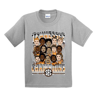 Tennessee Basketball 2023-24 SEC Regular Season Champions YOUTH Character Tee