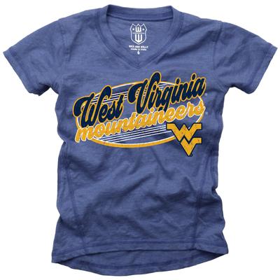 West Virginia Wes and Willy Kids Blend Slub Tee