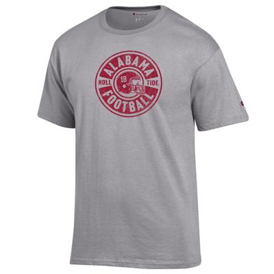 Alabama Champion Circle Helmet Football Distressed Tee