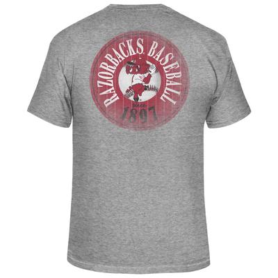 Arkansas Vault Razorbacks Baseball Circle Logo Tee