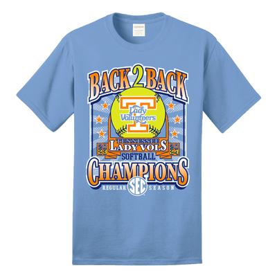 Tennessee Lady Vols 2024 SEC Softball Regular Season Champs Back 2 Back Tee