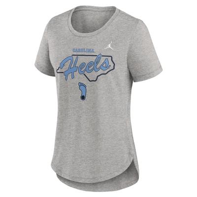 UNC Jordan Brand Women's Triblend Logo Tee