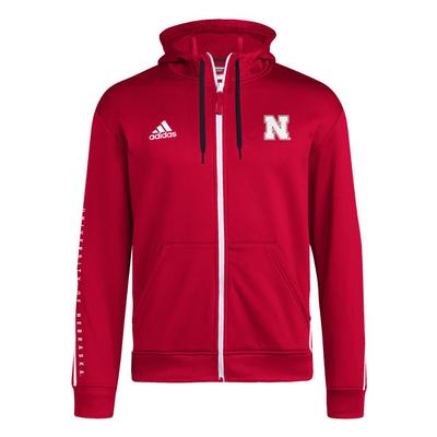 Nebraska Adidas Sideline Full Zip Jacket