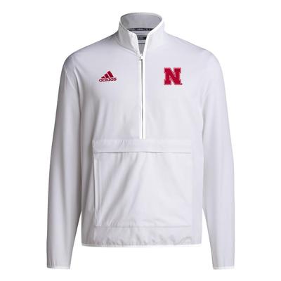 Nebraska Adidas Sideline Woven 1/4 Zip Pullover