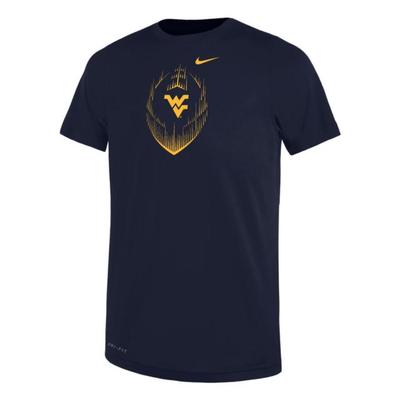 West Virginia Nike Kids Legend Football Tee