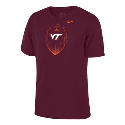 Virginia Tech Nike YOUTH Legend Football Tee